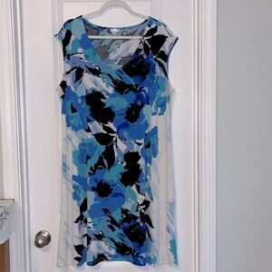 VIP Knits by Avenue Sleeveless Floral Sheath Dress